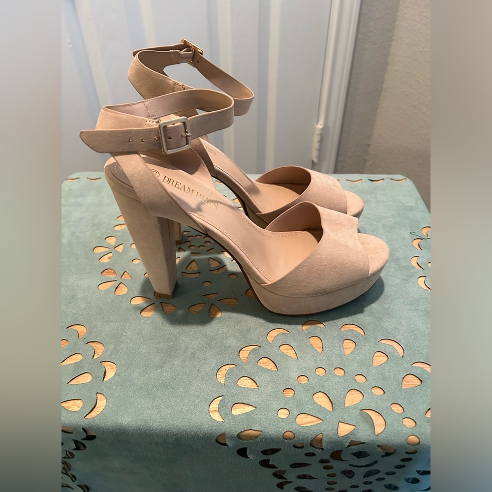 Dream Paris peep toe platform stilettos